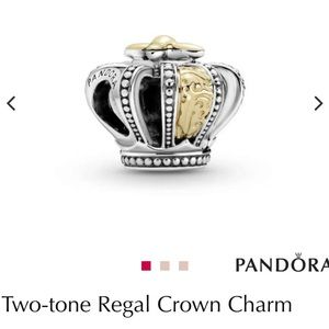 Two Tone Pandora Crown with 14K Gold